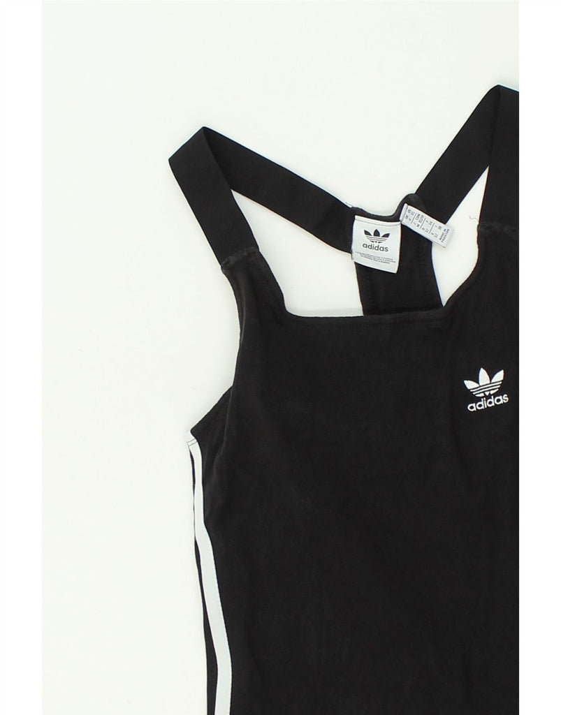 ADIDAS Womens Bodycon Dress UK 6 XS Black Cotton Sports | Vintage Adidas | Thrift | Second-Hand Adidas | Used Clothing | Messina Hembry 