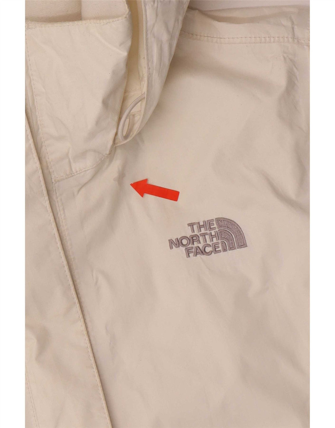 The North Face Womens Hooded Rain Jacket UK 14 Medium White Nylon