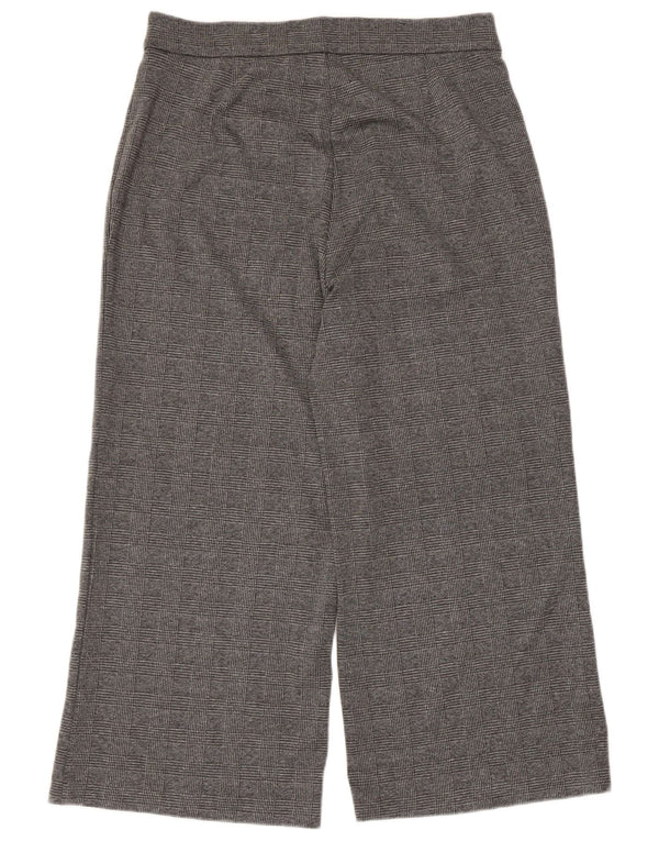 Marks & Spencer Womens Cropped Trousers UK 16 Large W34 L24 Grey Check