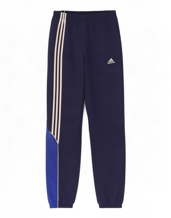 Adidas Boys Tracksuit Trousers Joggers 15-16 Years XL Navy Blue Colourblock