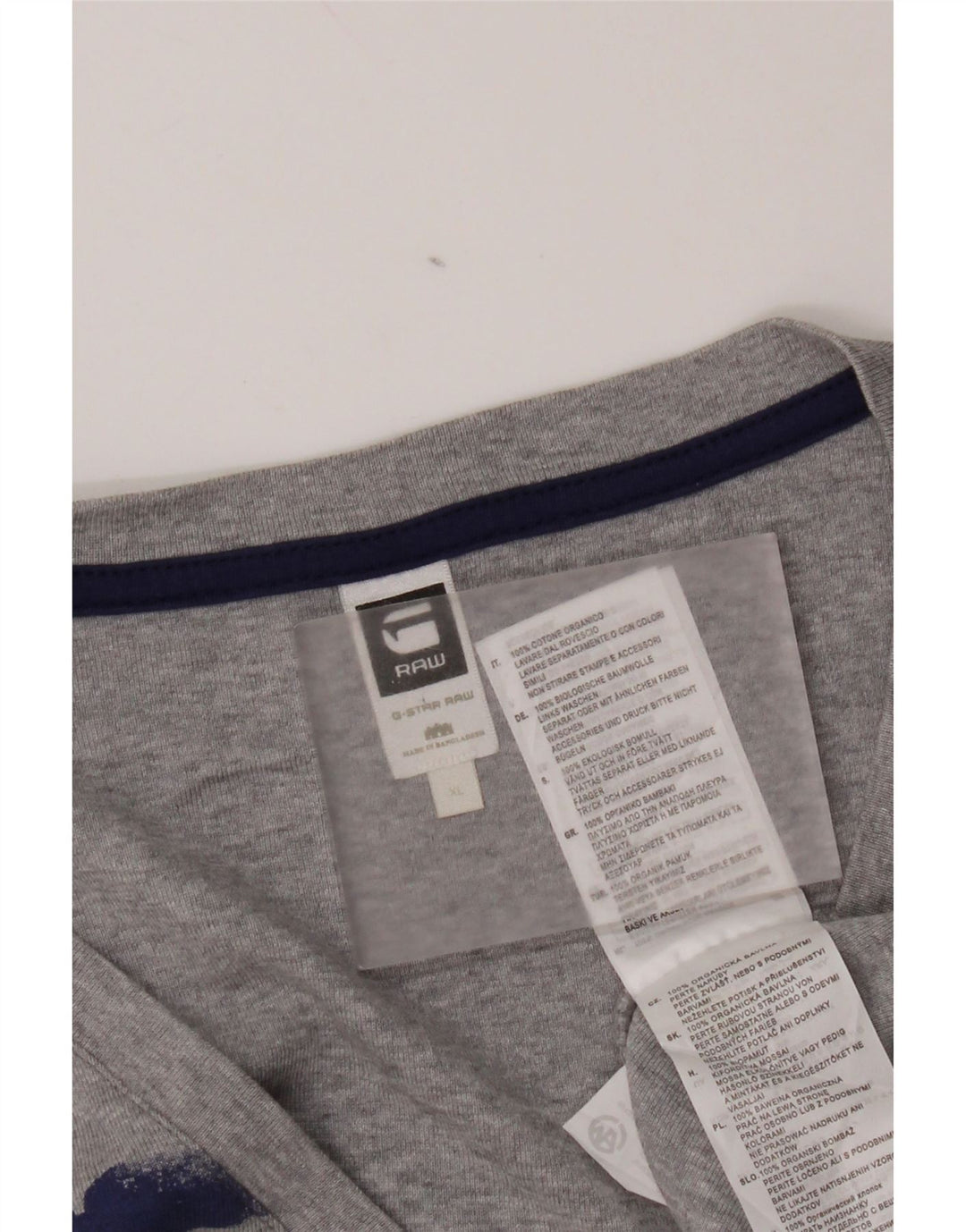 G-Star Mens Graphic T-Shirt Top XL Grey Flecked Cotton