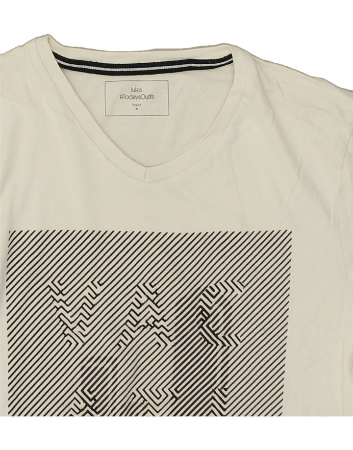 JULES Womens Graphic T-Shirt Top UK 14 Medium White Cotton | Vintage Jules | Thrift | Second-Hand Jules | Used Clothing | Messina Hembry 
