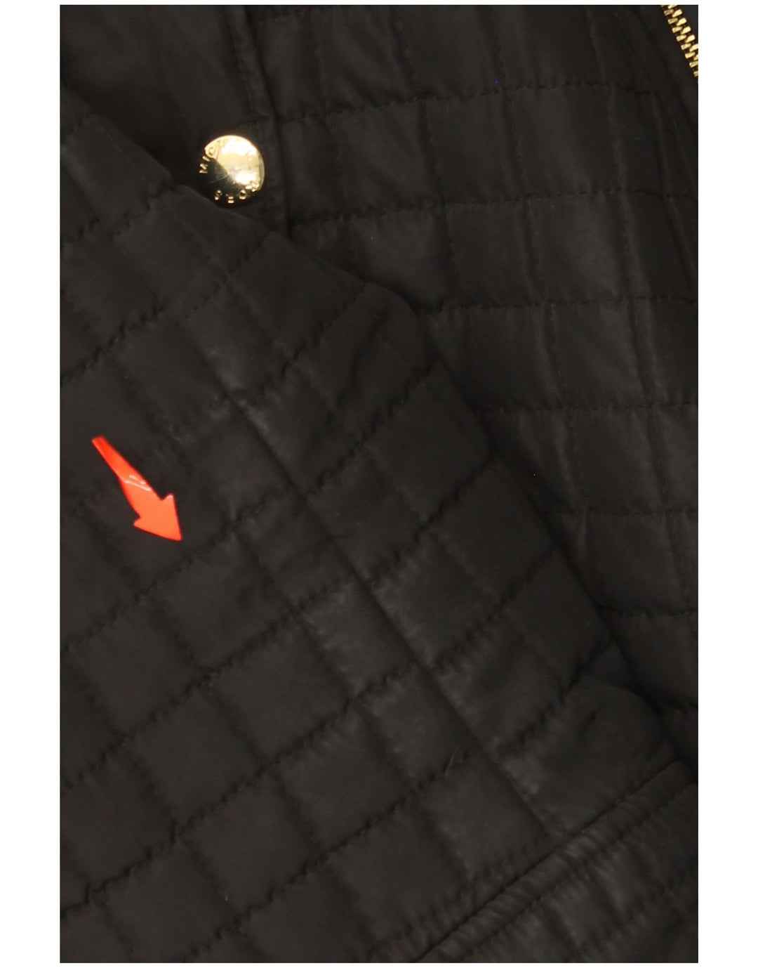 MICHAEL KORS Womens Quilted Jacket UK 18 XL Black Polyester