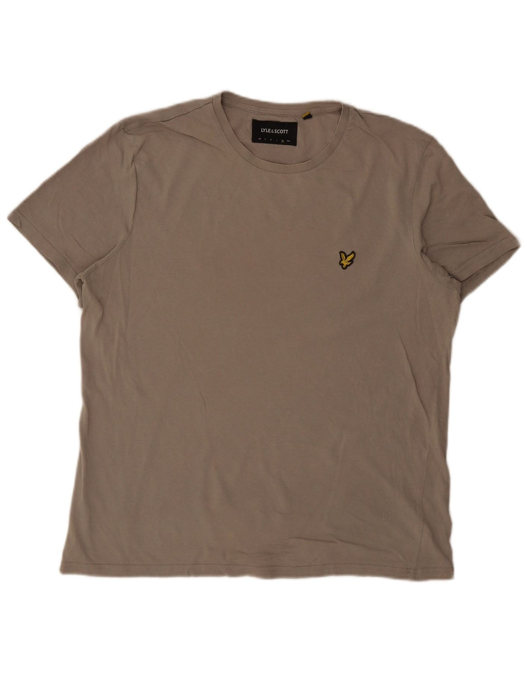 LYLE & SCOTT Mens T-Shirt Top XL Beige Cotton
