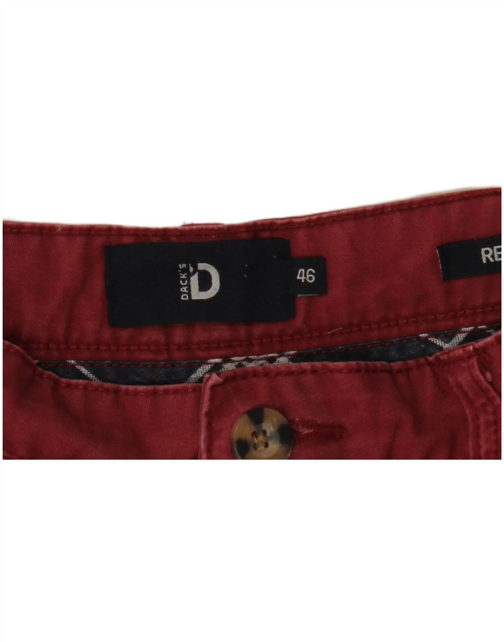 Dack's Mens Regular Chino Shorts IT 46 Small W33 Burgundy