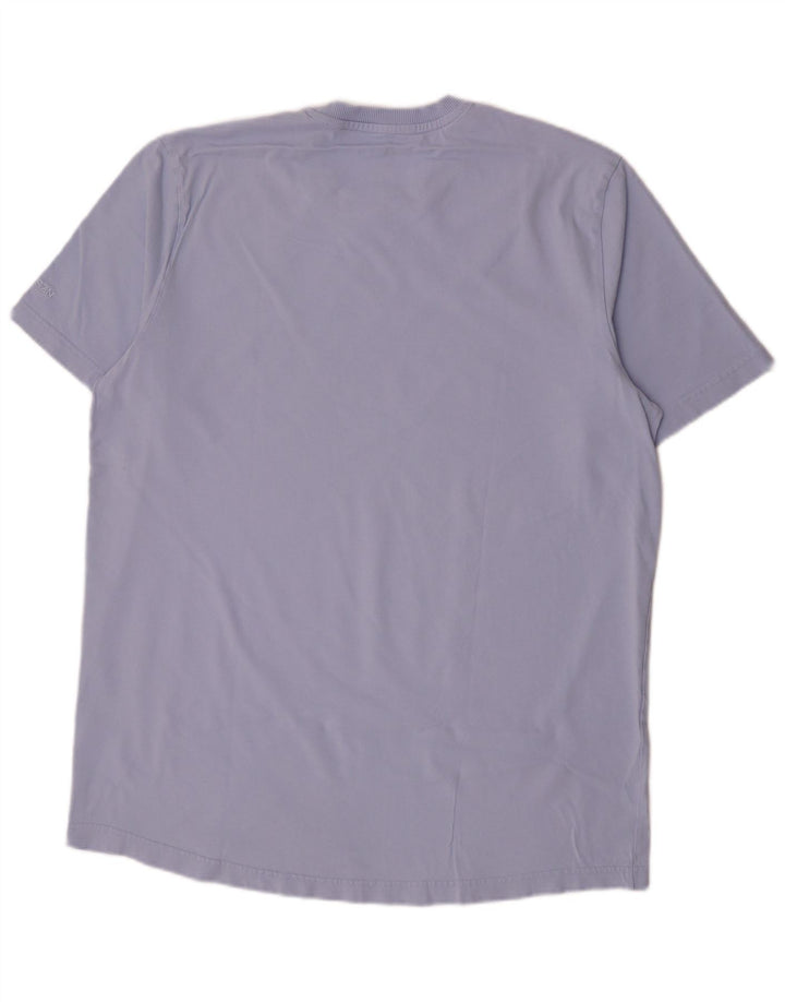 Adidas Mens T-Shirt Top Large Purple Cotton