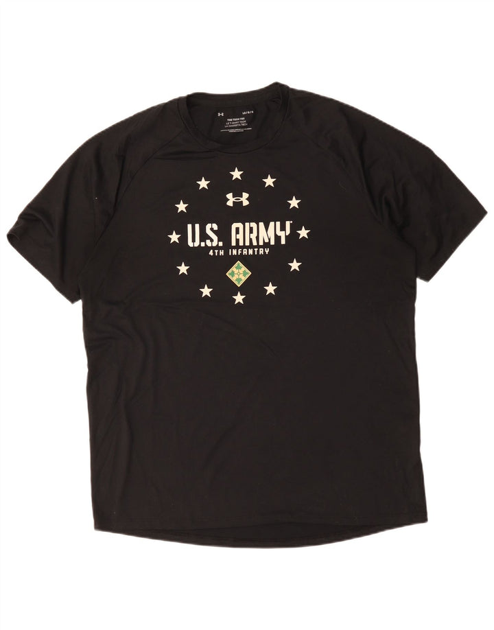 Under Armour Mens U.S. Army Graphic T-Shirt Top Large Black