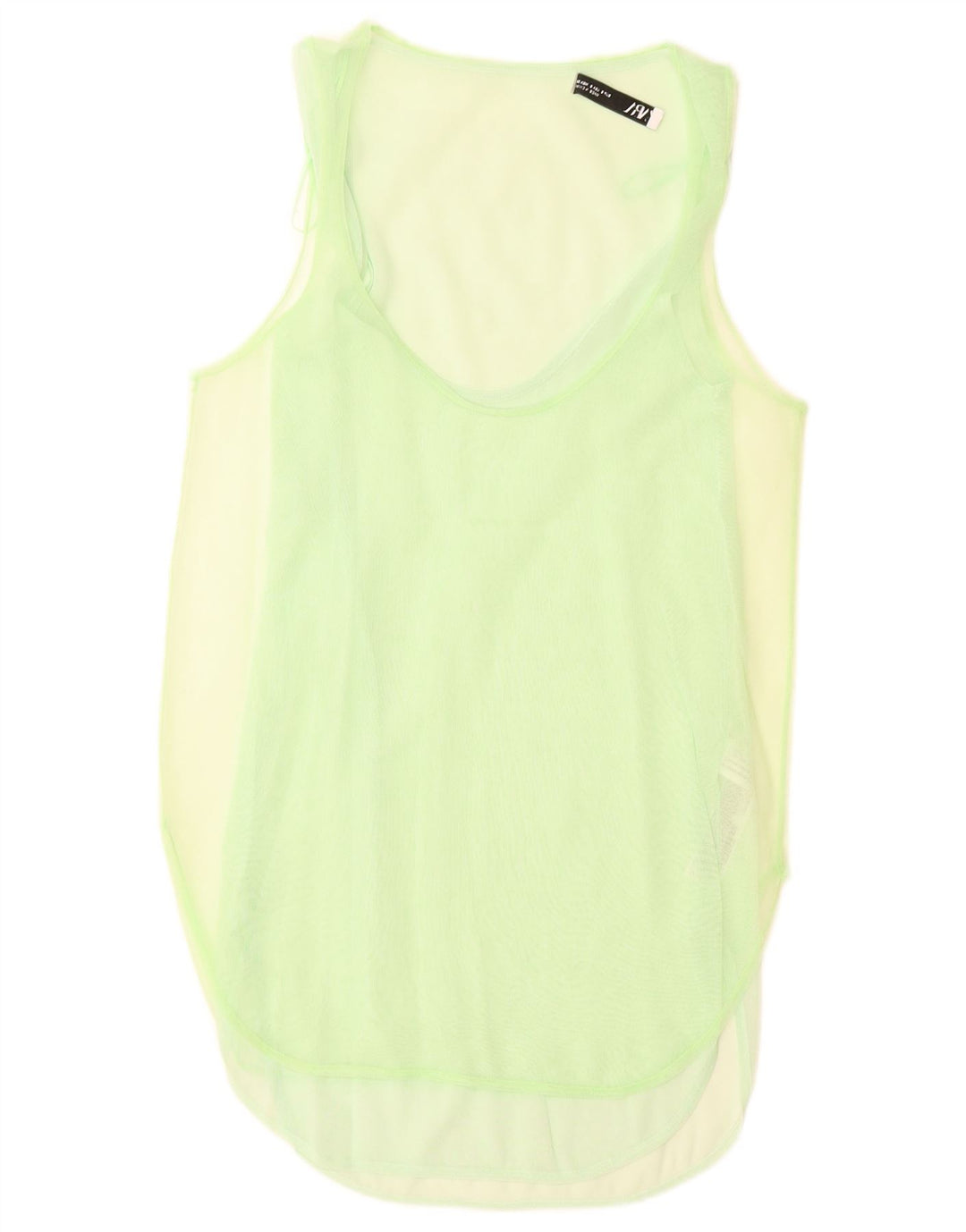 Zara Womens Sleeveless Tunic Top UK 10 Small Green Polyamide