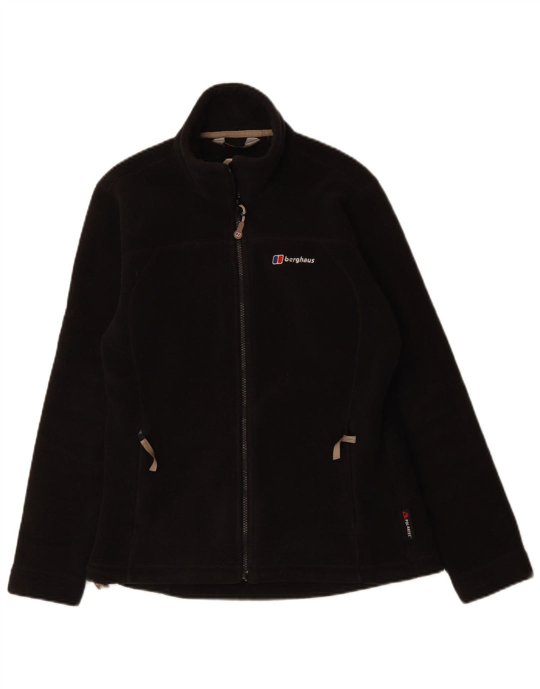 BERGHAUS Womens Oversized Fleece Jacket UK 10 Small  Black Polyester