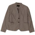 Massimo Dutti Womens 2 Button Blazer Jacket EU 44 XL Black Houndstooth