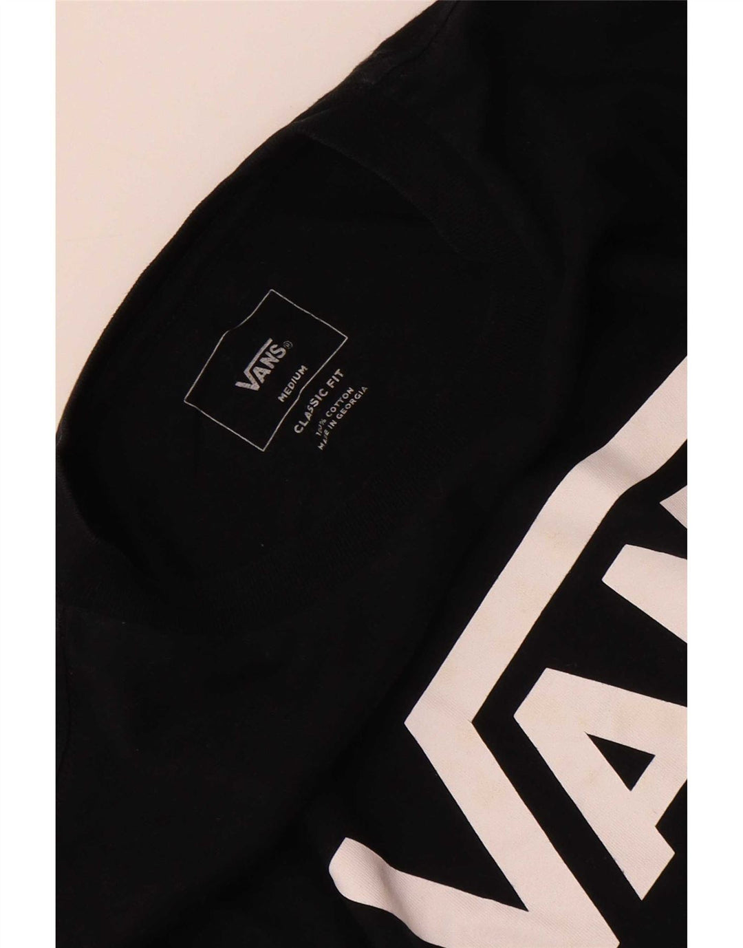 Vans Mens Classic Fit Graphic Top Long Sleeve Medium Black Cotton
