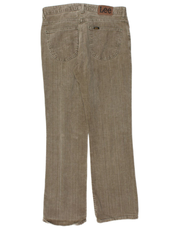 Lee Mens Straight Corduroy Trousers W32 L31 Beige Cotton