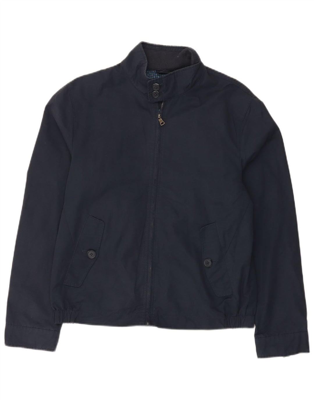 MARKS & SPENCER Mens Bomber Jacket UK 36 Small Navy Blue Cotton
