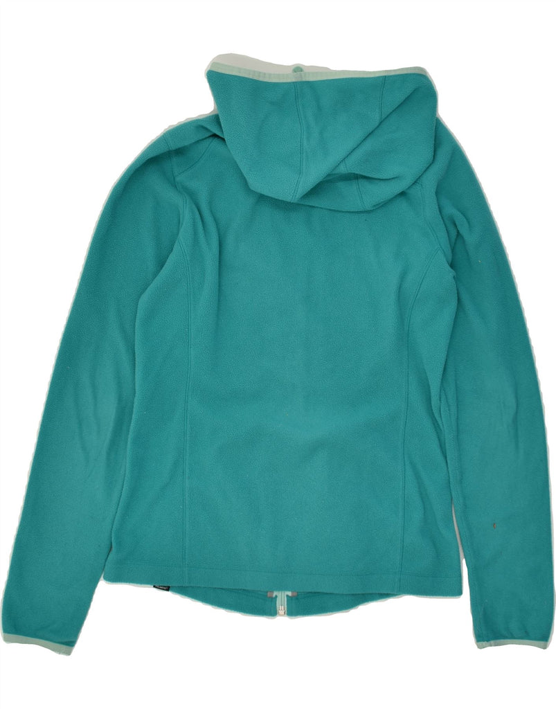 THE NORTH FACE Womens Hooded Fleece Jacket UK 6 XS Turquoise Polyester | Vintage The North Face | Thrift | Second-Hand The North Face | Used Clothing | Messina Hembry 