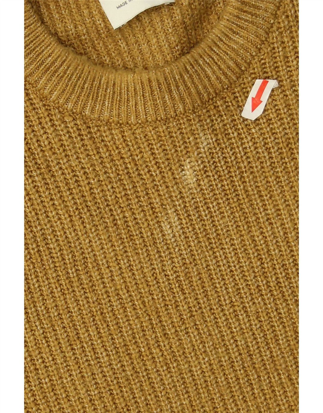 Marks & Spencer Mens Crew Neck Jumper Sweater Large Yellow Polyamide