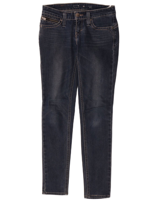 Levi's Womens Low Waist Skinny Jeans W26 L29 Navy Blue Cotton