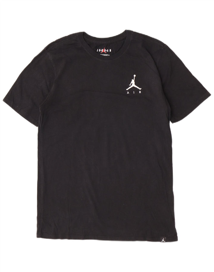 Jordan Mens Standard Fit T-Shirt Top Medium Black Cotton