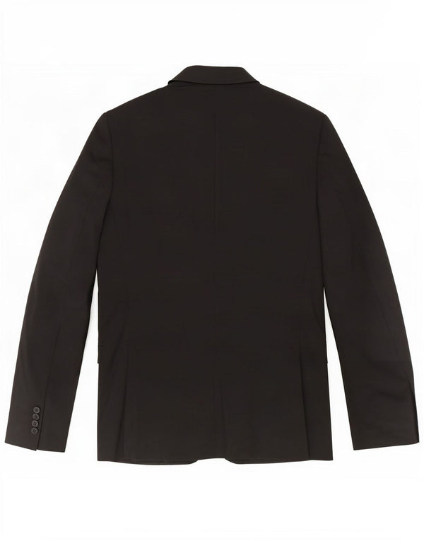Massimo Dutti Mens 2 Button Blazer Jacket EU 48 Medium Black Wool