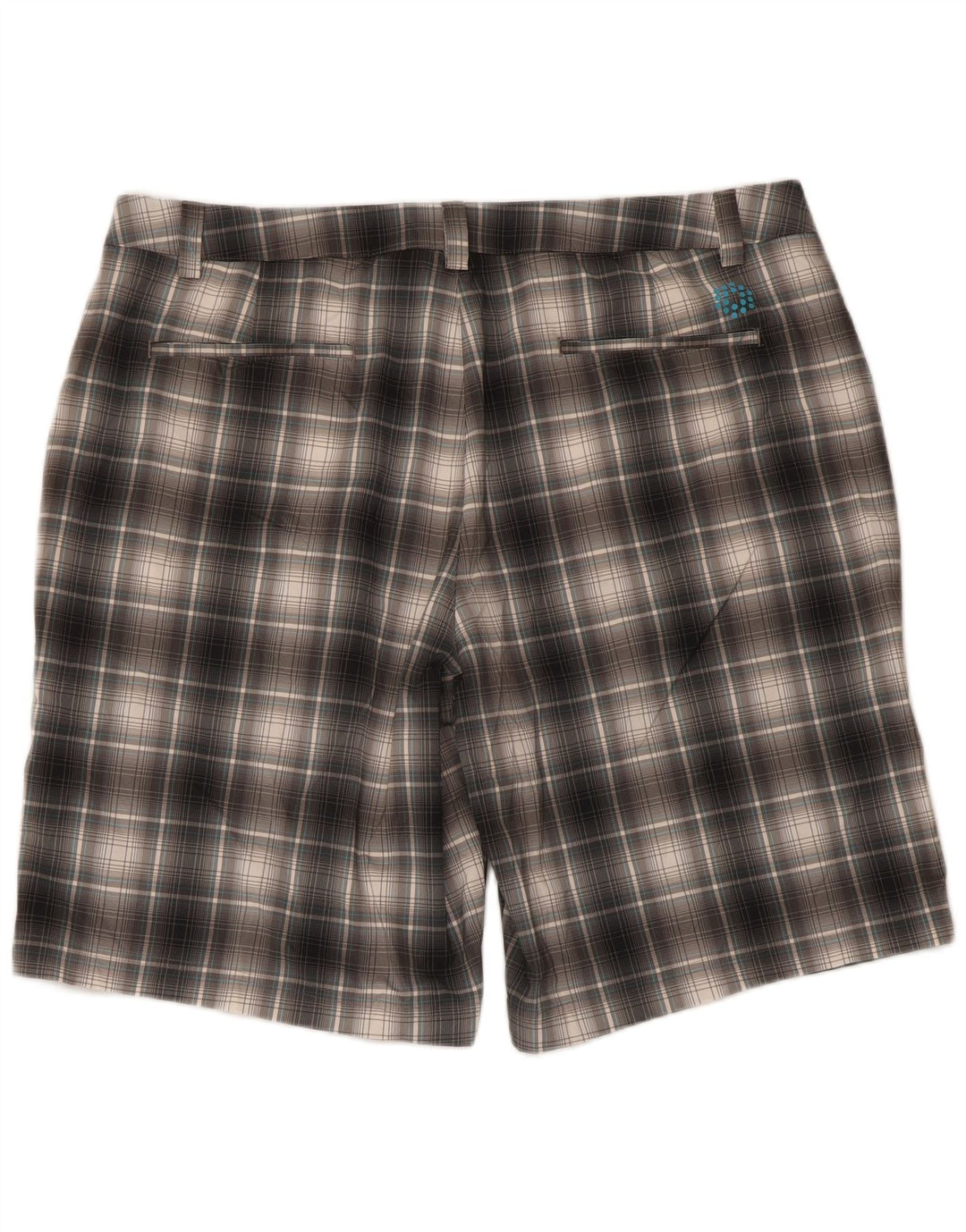 Puma Mens Chino Shorts W40 XL Grey Check Polyester