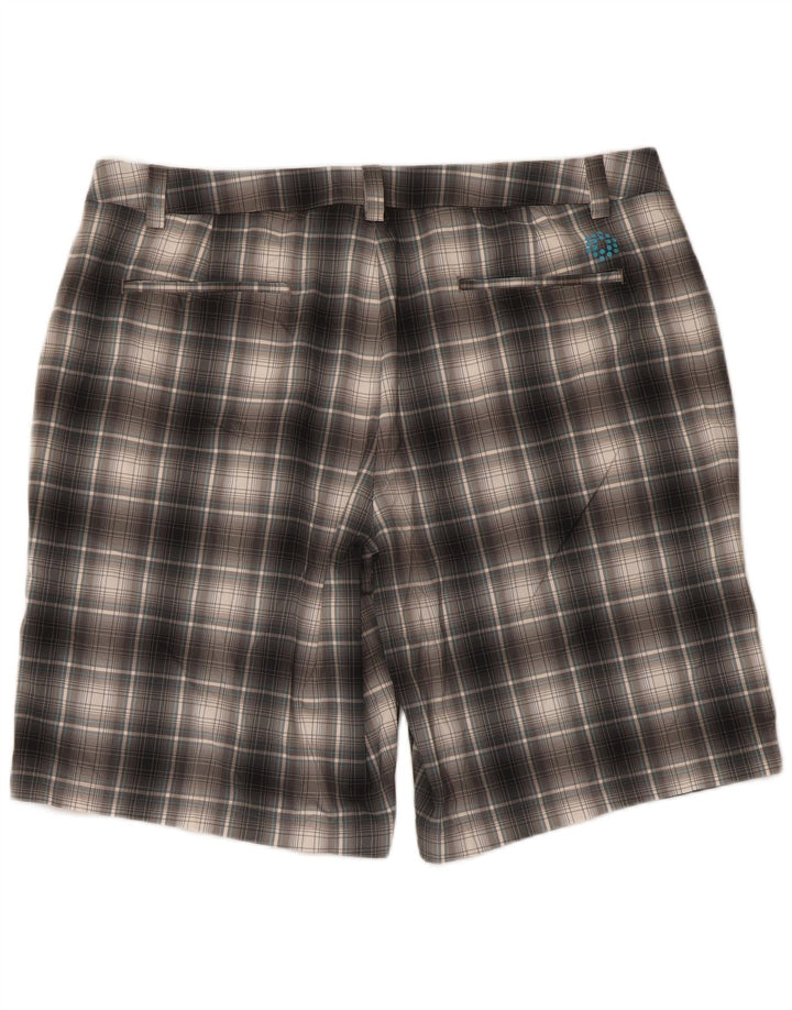 Puma Mens Chino Shorts W40 XL Grey Check Polyester