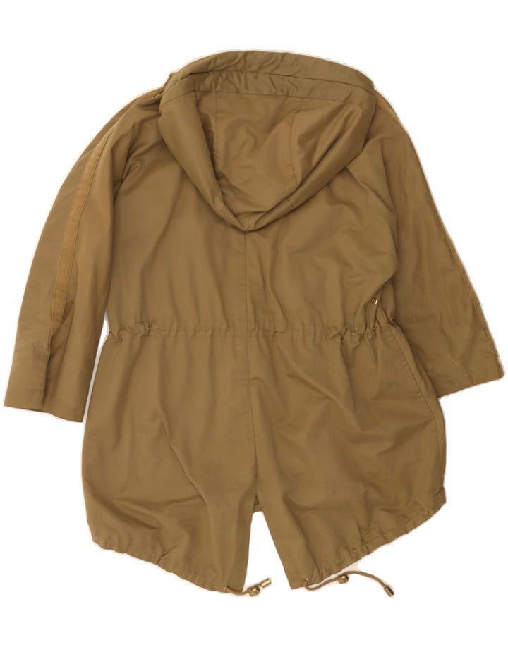 ZARA Womens Hooded Parka Jacket UK 10 Small Khaki Vintage Zara and Second-Hand Zara from Messina Hembry 