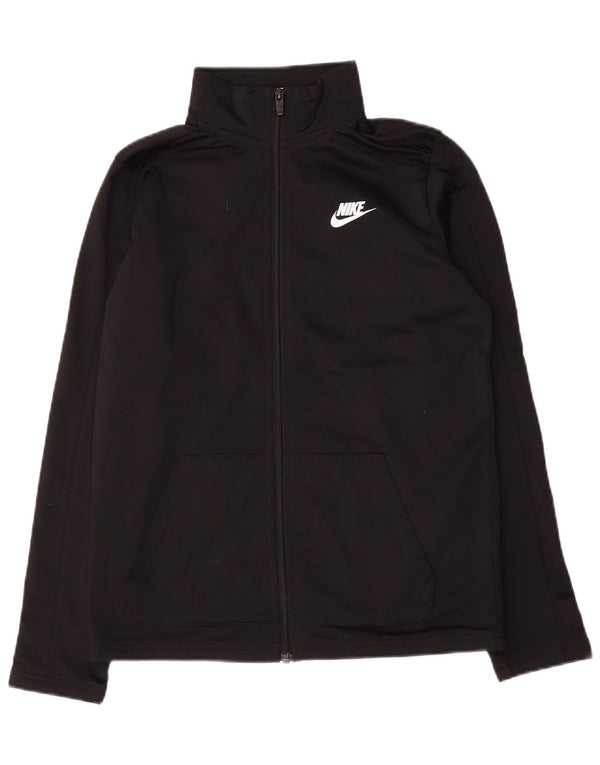 Nike Boys Tracksuit Top Jacket 13-14 Years XL Black Polyester