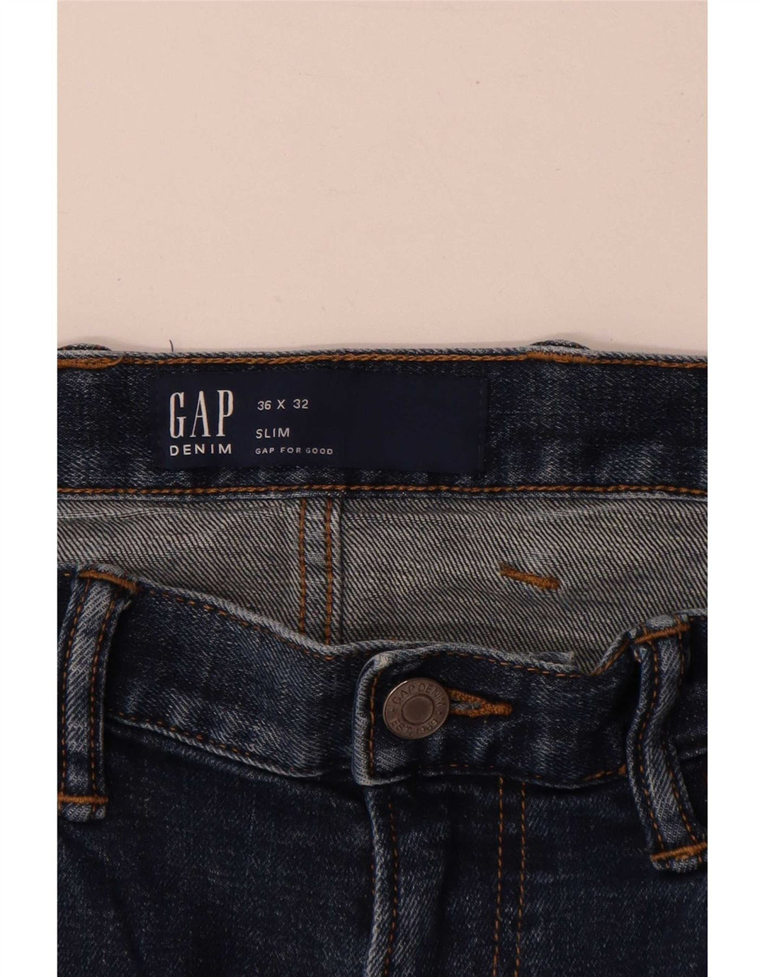 Gap Mens Slim Jeans W36 L27 Navy Blue Cotton