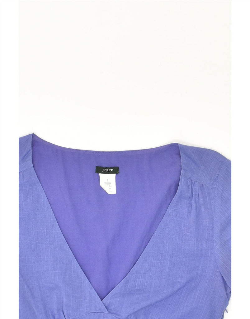 J. CREW Womens Blouse Top US 2 XS Purple Cotton | Vintage J. Crew | Thrift | Second-Hand J. Crew | Used Clothing | Messina Hembry 