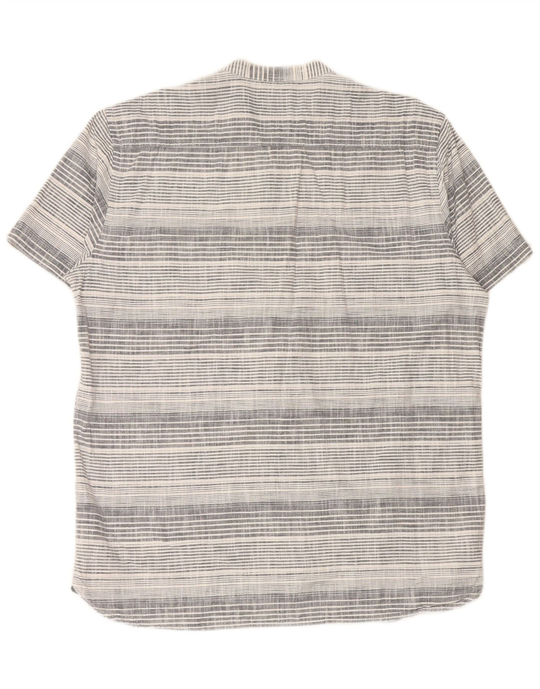 CAMEL ACTIVE Mens Regular Fit Short Sleeve Shirt XL Grey Striped Cotton