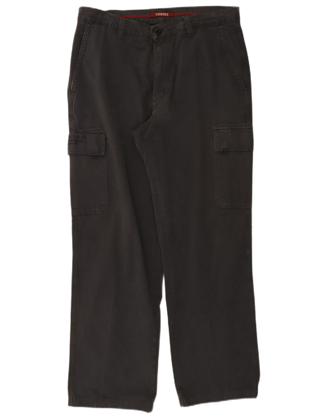 Carrera Mens Straight Cargo Trousers W38 L31 Grey Cotton