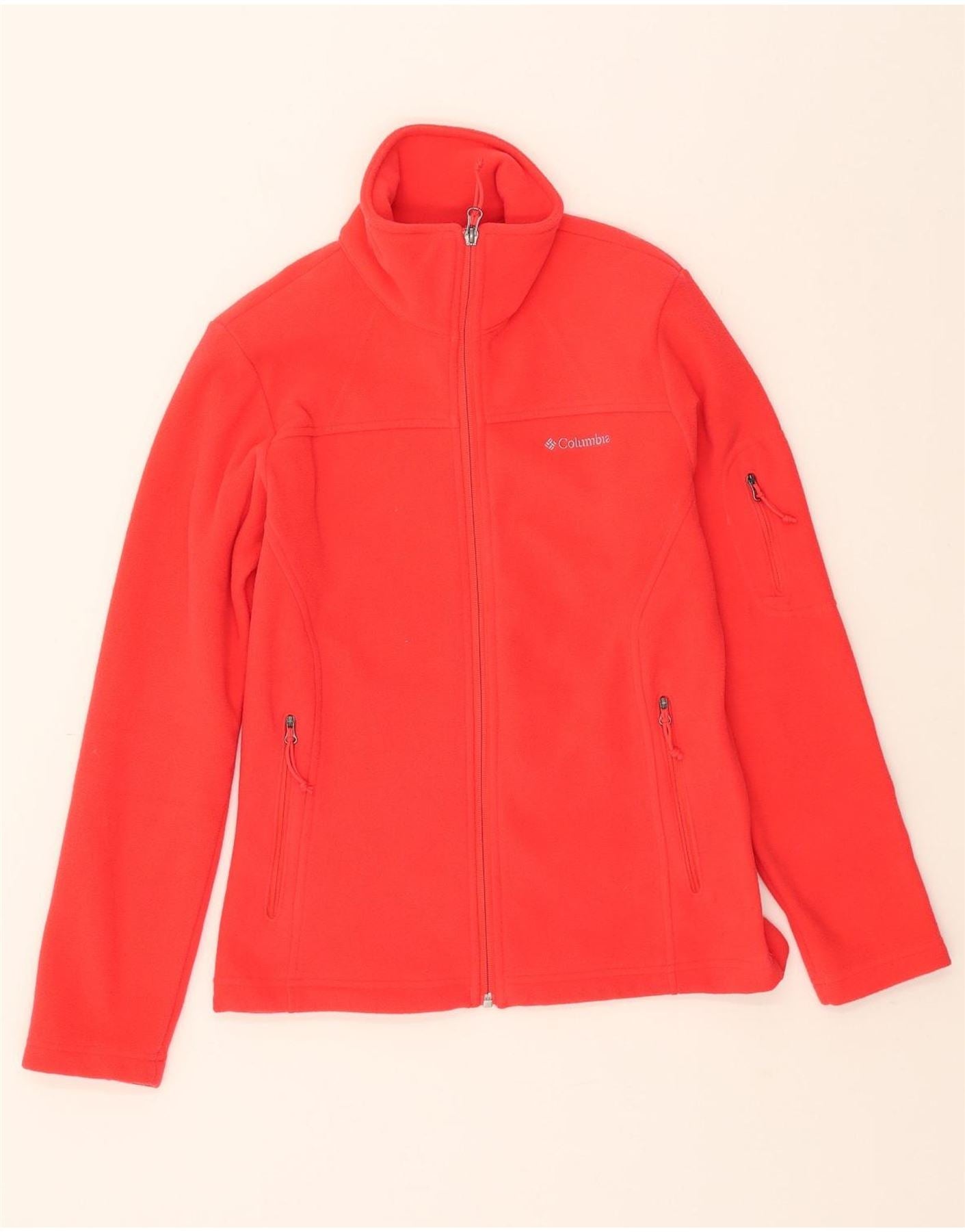 COLUMBIA Womens Fleece Jacket UK XS Red Polyester Vintage