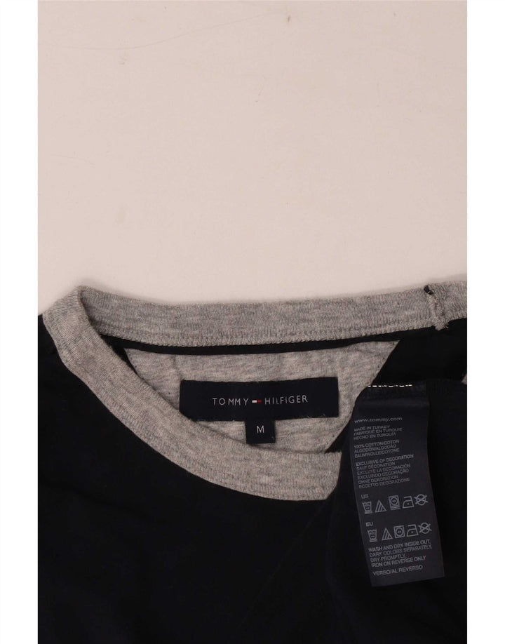 Tommy Hilfiger Mens Graphic T-Shirt Top Medium Navy Blue Cotton
