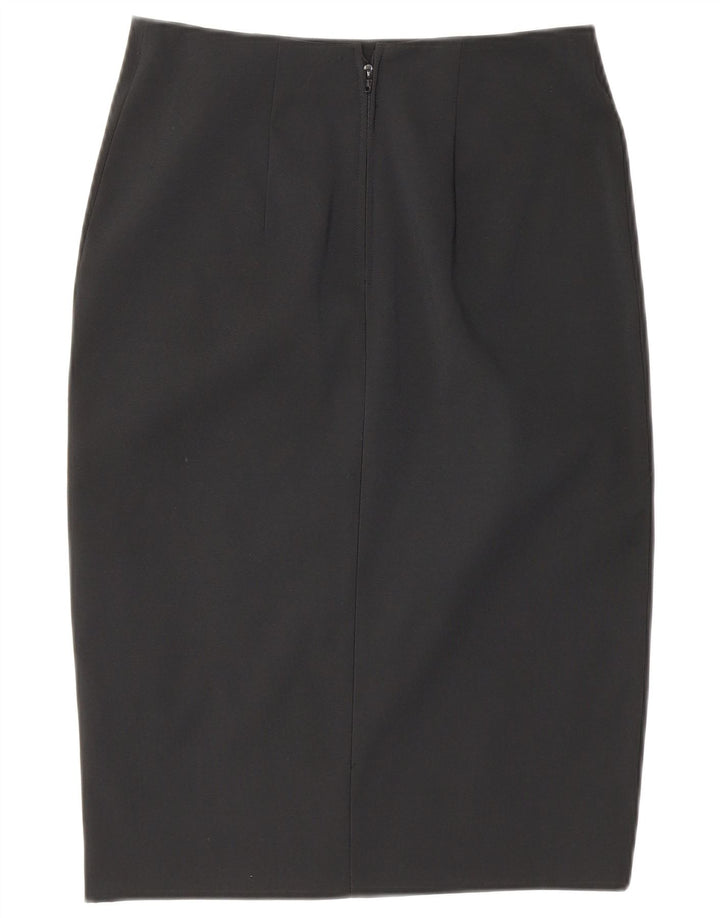 Vintage Womens Pencil Skirt XS W26  Black Polyester