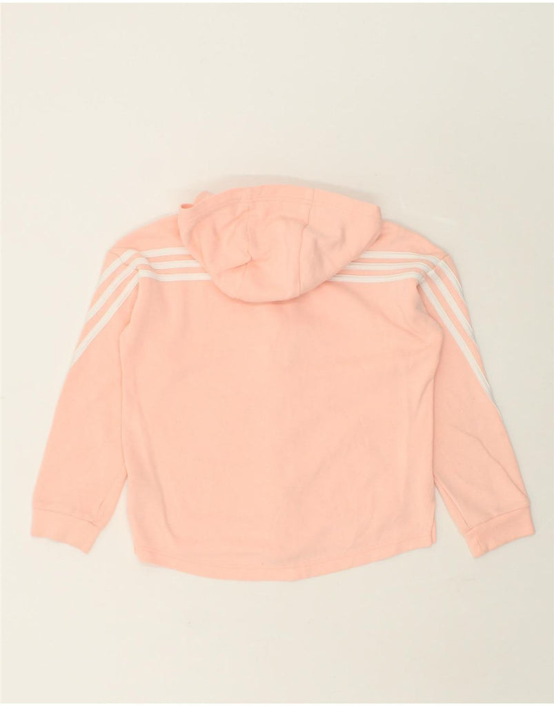 ADIDAS Girls Zip Hoodie Sweater 11-12 Years Pink Cotton | Vintage Adidas | Thrift | Second-Hand Adidas | Used Clothing | Messina Hembry 