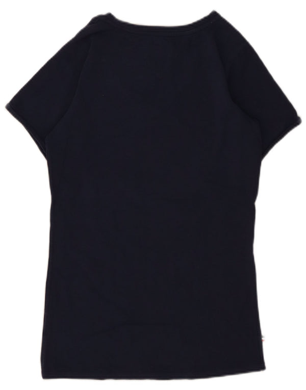 TOMMY HILFIGER Womens T-Shirt Top UK 10 Small Navy Blue