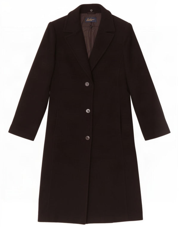 Luisa Spagnoli Womens Overcoat IT 48 XL Black Wool