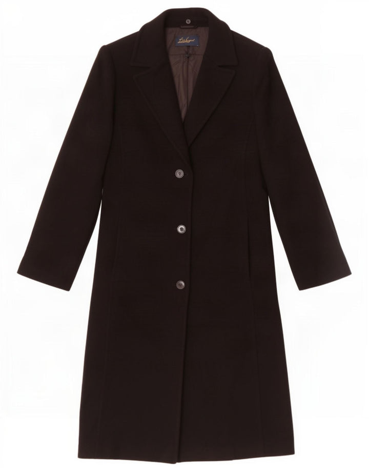 Luisa Spagnoli Womens Overcoat IT 48 XL Black Wool