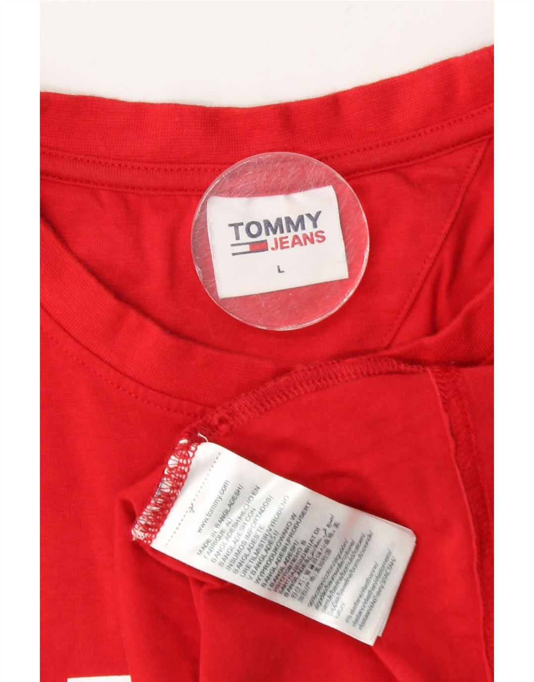 Tommy Hilfiger Mens Graphic T-Shirt Top Large Red Cotton