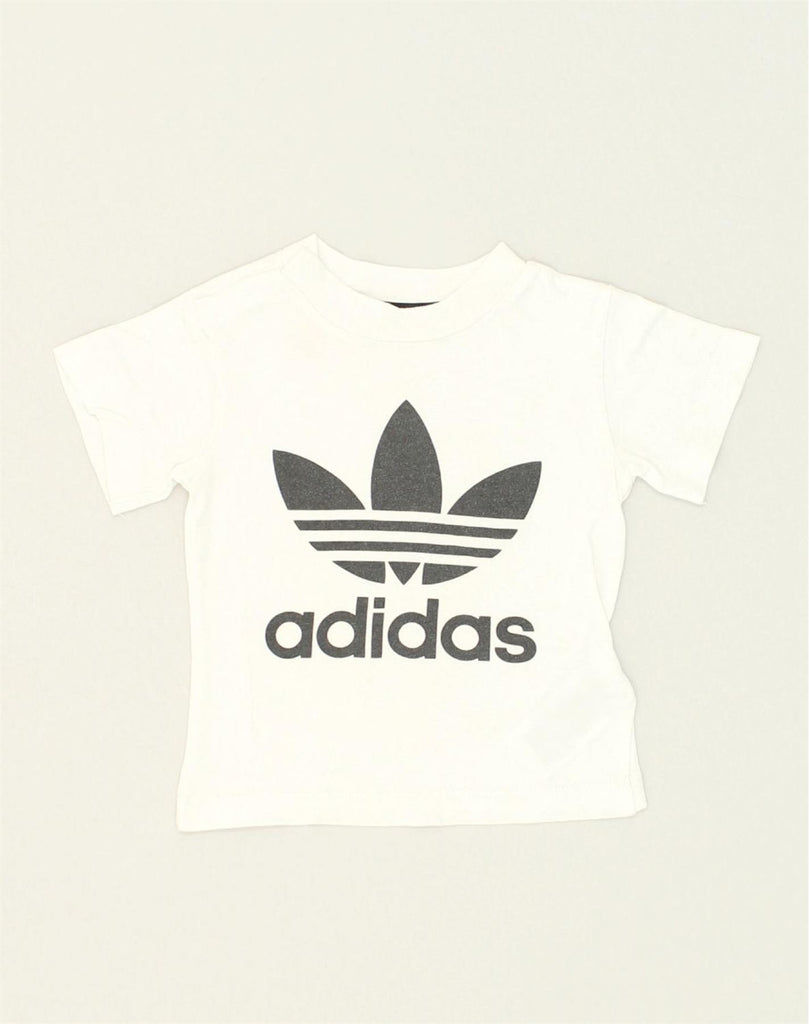 ADIDAS Baby Girls Graphic T-Shirt Top 9-12 Months White Cotton | Vintage Adidas | Thrift | Second-Hand Adidas | Used Clothing | Messina Hembry 