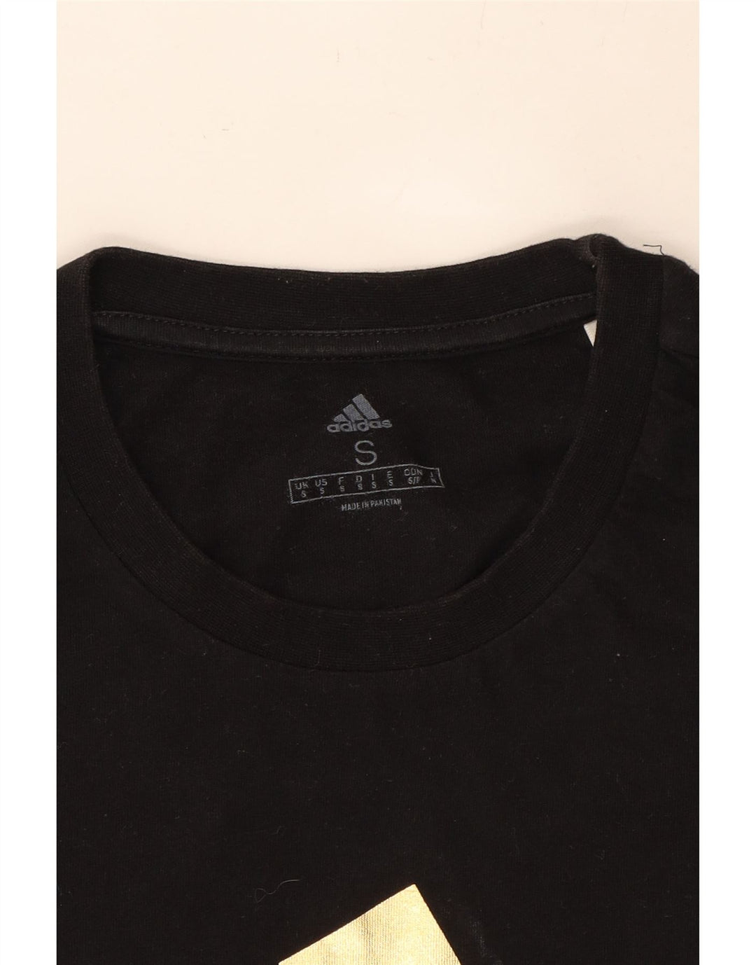 ADIDAS Mens Graphic T-Shirt Top Small Black Cotton