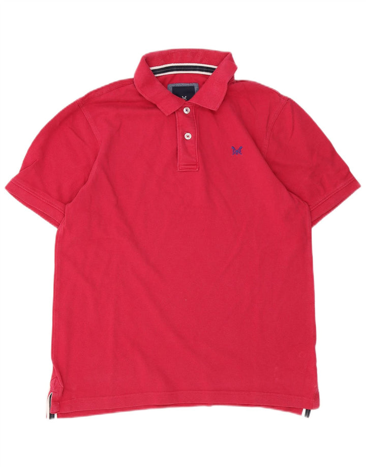 Crew Clothing Mens Polo Shirt Medium Pink Cotton