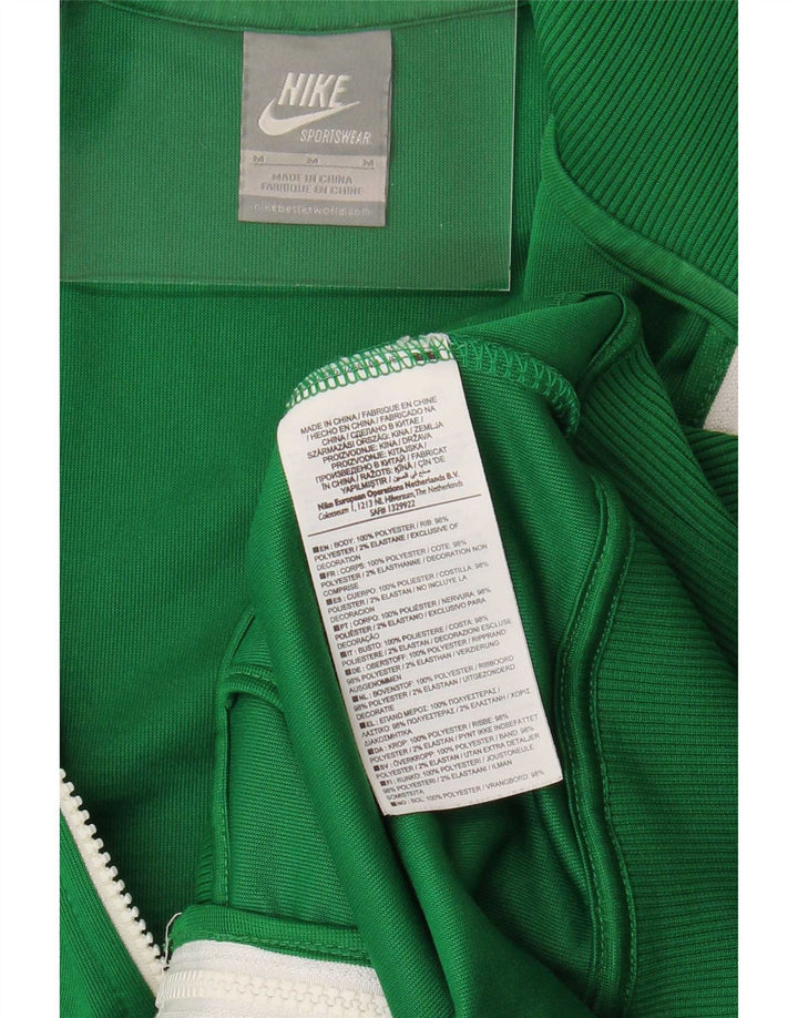 Nike Mens Graphic Tracksuit Top Jacket Medium Green Colourblock Polyester