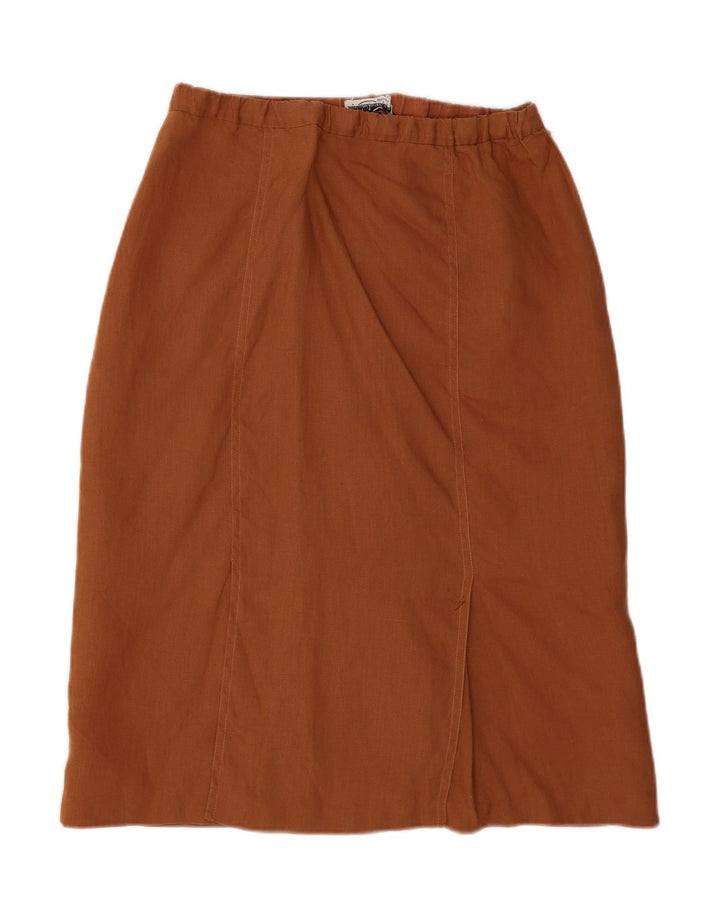 VINTAGE Womens Straight Skirt W28 Medium Brown