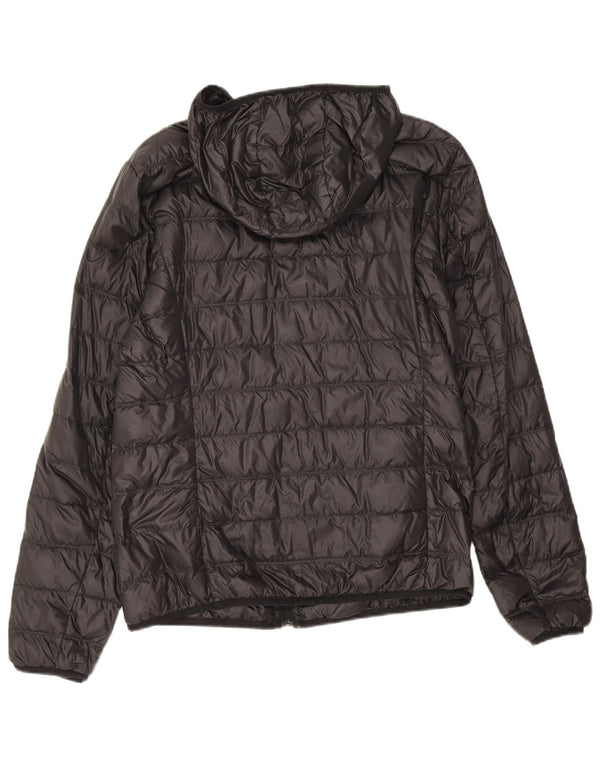 Emporio Armani Mens Hooded Padded Jacket UK 36 Small Black Polyamide