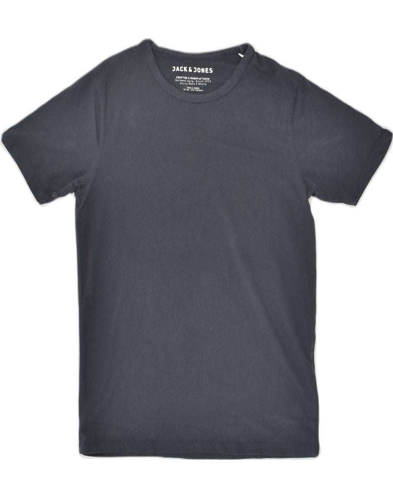 JACK & JONES Mens T-Shirt Top Medium Navy Blue Cotton | Vintage Jack & Jones | Thrift | Second-Hand Jack & Jones | Used Clothing | Messina Hembry 