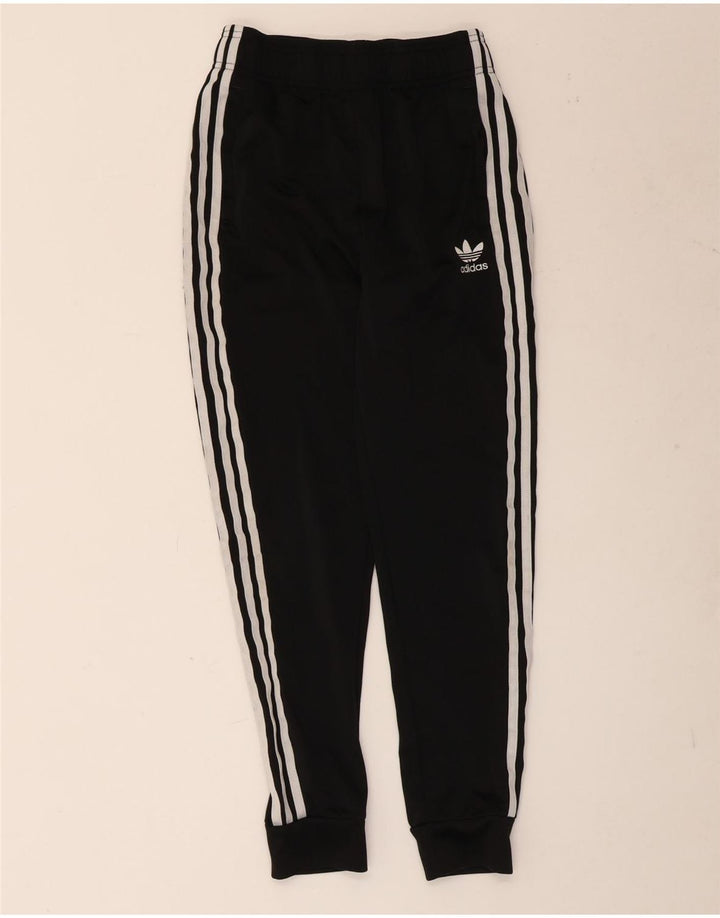 Adidas Boys Tracksuit Trousers Joggers 12-13 Years  Black Polyester