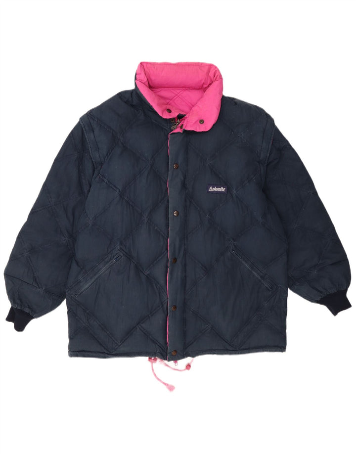 Dolomite Mens Hooded Reversible Padded Jacket UK 42 XL Pink Polyester