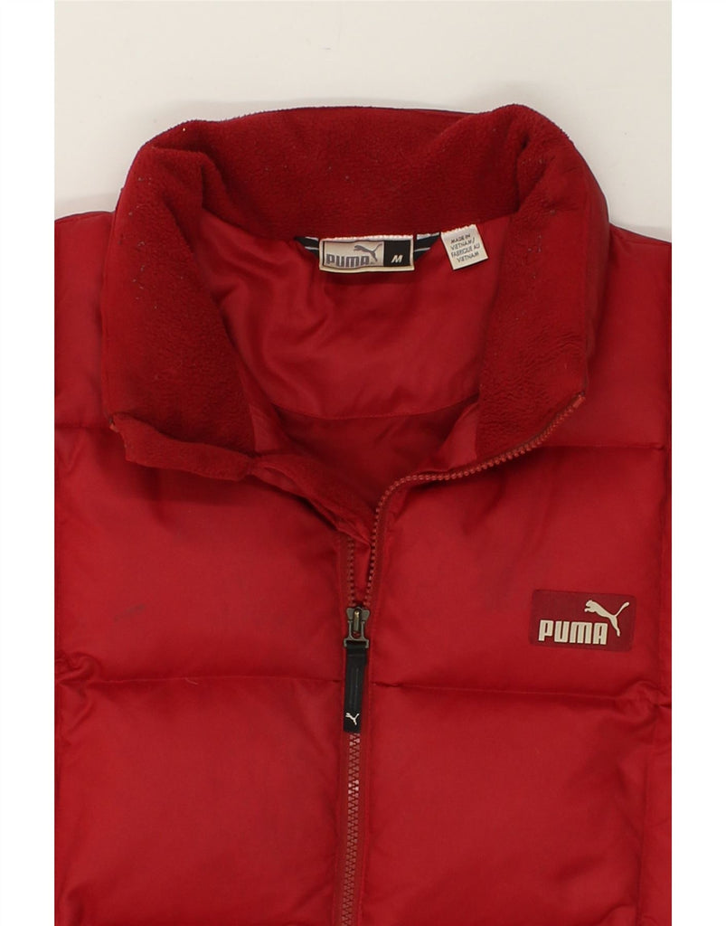 PUMA Mens Padded Jacket UK 38 Medium Red Nylon | Vintage Puma | Thrift | Second-Hand Puma | Used Clothing | Messina Hembry 