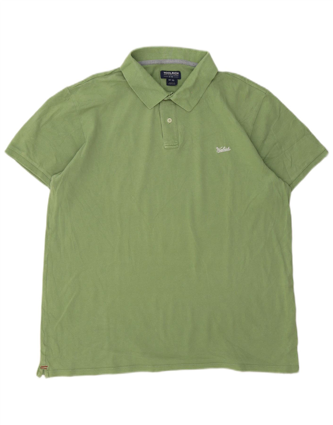 Woolrich Mens Polo Shirt XL Green Cotton