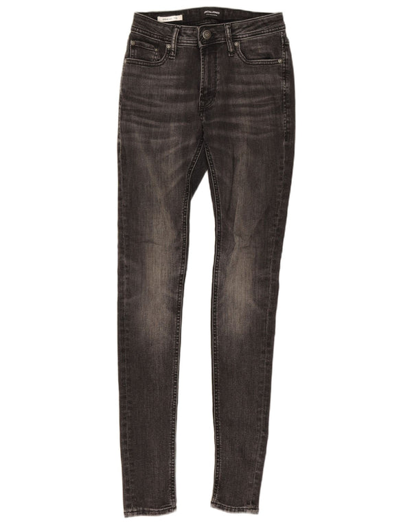 Jack & Jones Mens Spray On Skinny Jeans W28 L32 Grey Cotton